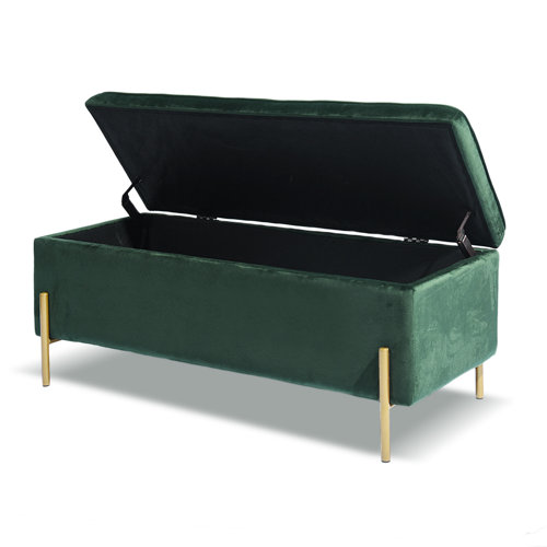 Mercury Row® Schmucker Upholstered Flip Top Storage Bench & Reviews